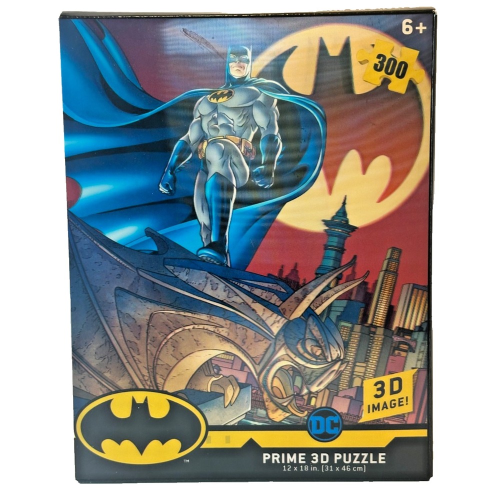 Batman DC Comics Prime 3D Puzzle 300 Piece Lenticular 12x18 2021 CSM06